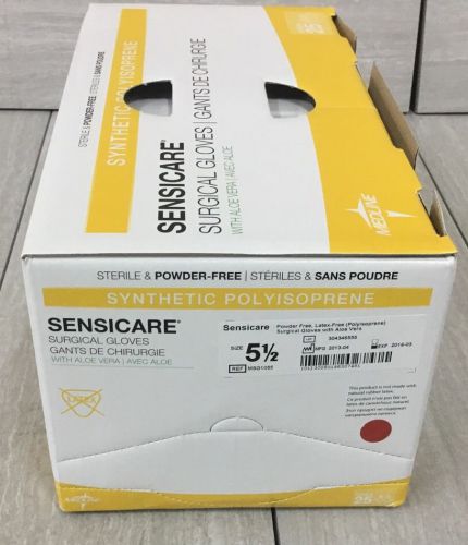 Medline sensicare polyisoprene surgical gloves size 5.5 msg1055 box of 25 for sale