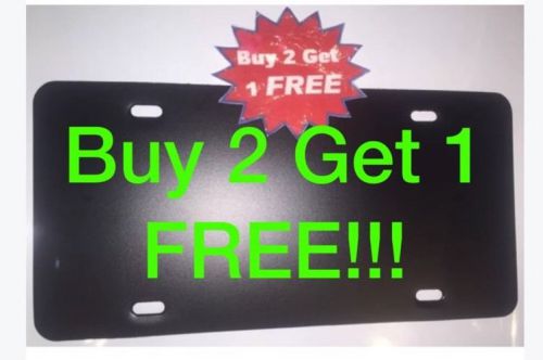 Blank black metal license plate tag buy2 get1! plate decal vinyl sublimation for sale
