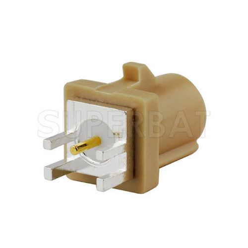 10pcs fakra smb male pcb mount plug end launch beige blutooth rf connector for sale