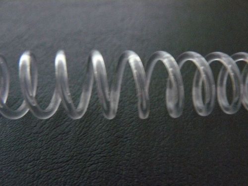 Clear Plastic Spiral Coil, 12mm, 5:1 pitch, 36&#034;, 100 pieces/box