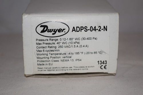 lot of 2 Pressure Differential switch 0.12 to 1.6&#034;DWYER INSTRUMENTS ADPS-04-2-N