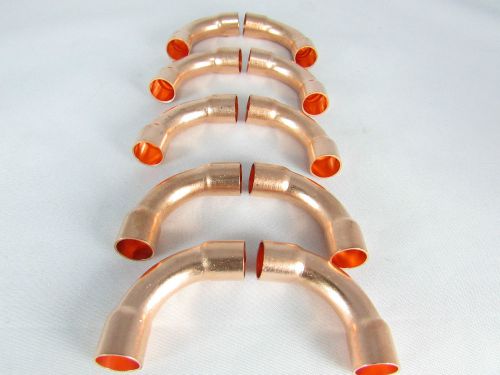 COPPER FITTING ELBOW-90 DEGREE-LONG RADIUS-ID 3/8&#034;-10 PIECES