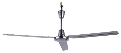 56&#034; commercial cp56ch ceiling paddle fans, chrome, 120v, with wall control for sale