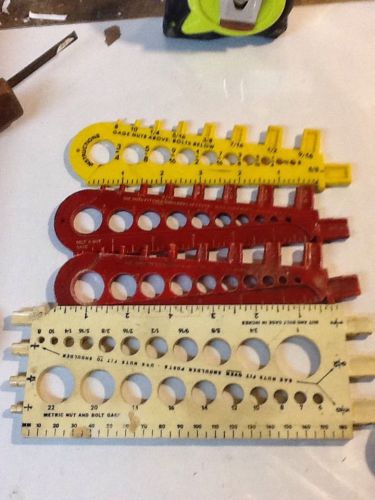 Vintage Lot Of 4 Gages For Nuts And Bolts