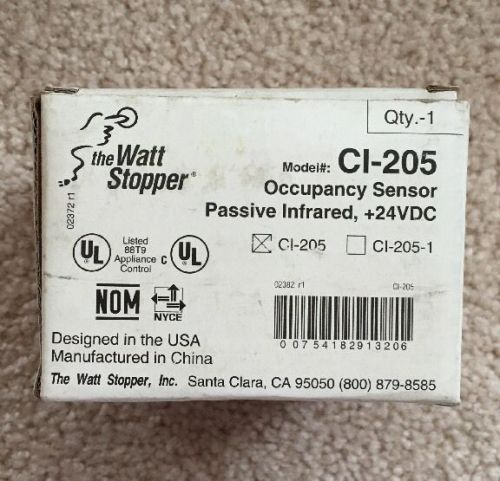Watt stopper ci-205 occupancy sensor passive infrared, +24vdc for sale