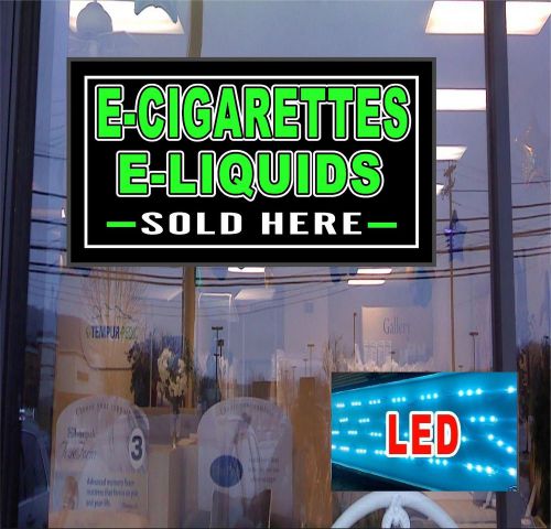 20&#034; x 36&#034; led light box sign- e cigarette &amp; e liquids sold here - tobacco shop for sale