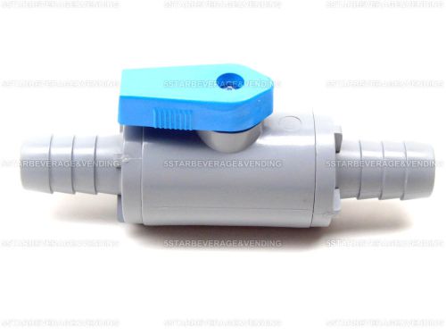 Shurflo 1/2&#034; plastic inline shutoff valve 1/2&#034; barb - new for sale