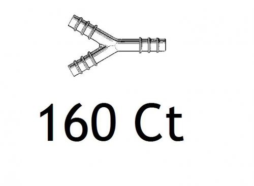 Lot of 160 pcs of &#034;Y&#034; tubing connectors, 3/8&#034;, Busse REF # 508