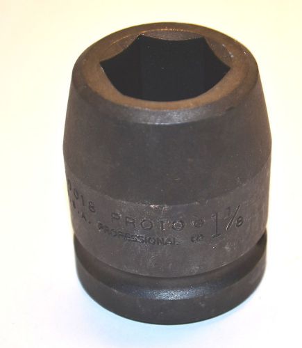 Nos proto usa professional 1&#034; drive 6 point 1-1/8&#034; impact socket #10018 for sale