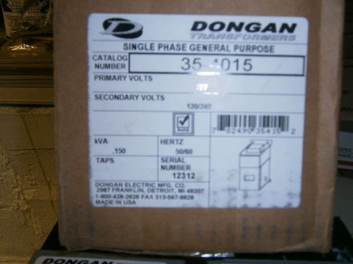Dongan transformer pri 277 volt sec 120 volt for sale