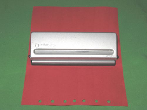 Classic ~ 7 hole paper punch ~ franklin covey planner metal accessory silver for sale