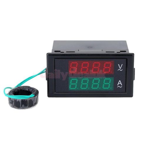 Dual led digital voltmeter ammeter amp volt meter gauge tester ac 300v 100a for sale