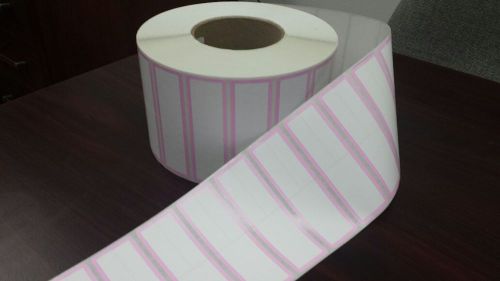 4 roll/box meditech laboratory label 3 part pink border direct thermal $11.25 for sale