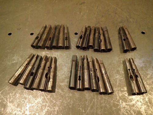 28 pc lot morse taper #1 drill sleeves tap adapter collets collis scully jones for sale