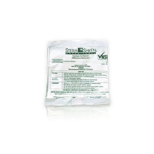 Box of 100 - 2 oz. Stera-Sheen Green Label Sanitizer Packets SSG1002