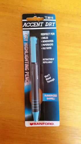 New NOS Sanford Blue Accent Dry Highlighting Pencil Bible Highlighter Newspaper