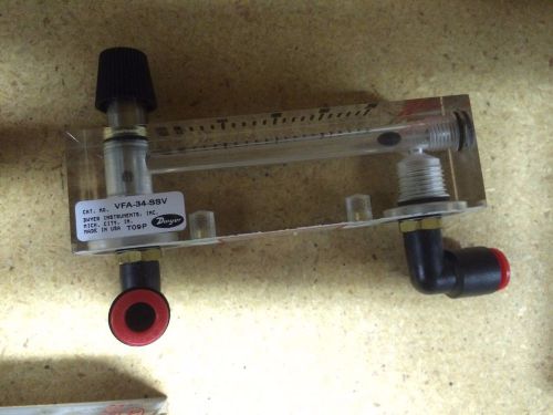 Dwyer Visi-Float VFA-34-SSV Flowmeter - 2&#034; Scale Range 20-200 cc / Minimum Water