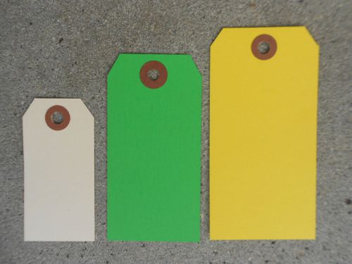 Paper shipping tags labels-blank (huge mixed lot) mix colors - lot of 2,787 tags for sale