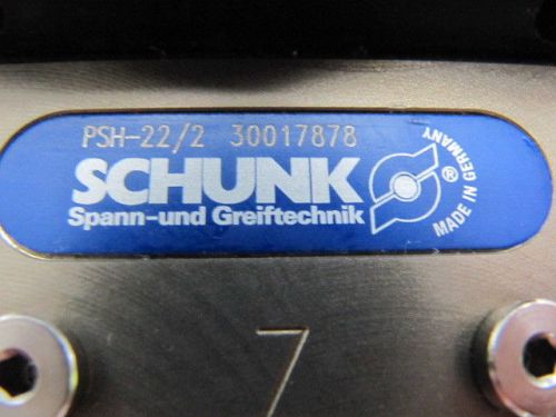 Schunk pneumatic 2-fingered parallel gripper psh-22/2 30017878 for sale