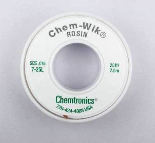 Itw Chemtronics ITW CHEMTRONICS 7-25L BRAID, DESOLDERING, ROSIN, 25FT