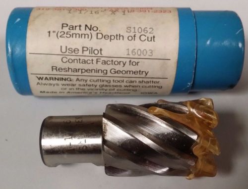 Jancy S1062 1-1/16&#034; x 1&#034; Slugger Drill Press Cutter Bit New Unused