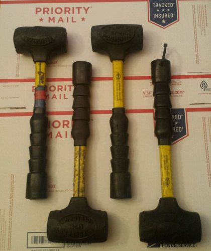 Lot of (4) NUPLA NUPLAflex Powerdrive Dead Blow Hammer-Model SF-2 SF-2N 2 lbs.