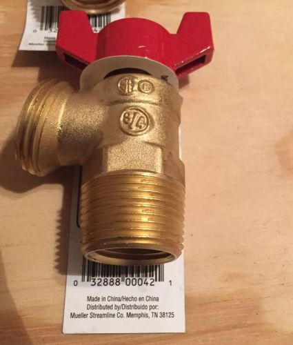 3/4 inch brass boiler drain Valve - quarter turn - 3/4&#034;