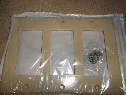 Leviton 80411-i 3-gang decora wall plate ivery for sale