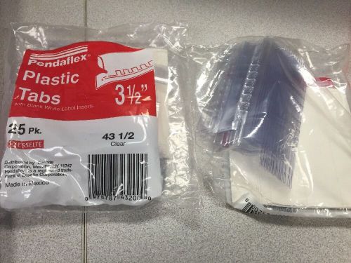 Pendaflex Plastic Tabs, 25 Per Pack (2 Packs)