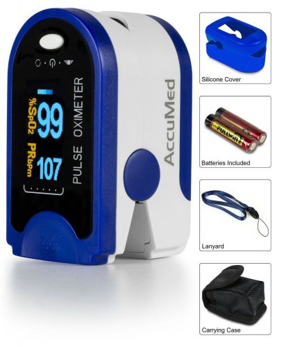 Accumed cms-50d pulse oximeter finger pulse blood oxygen spo2 monitor w/ case... for sale