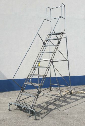 Cotterman 10 step rolling warehouse ladder~ontario, calif.~louisville for sale