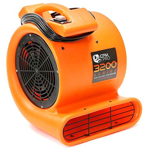 CFM PROFESSINAL Air Mover &amp; Carpet Dryer Blower Fan - 3,200 Series, Orange