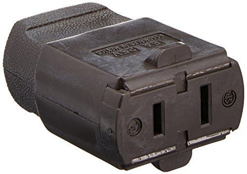 Leviton 102-p 15 amp, 125 volt, cord outlet, polarized, non-grounding, brown for sale