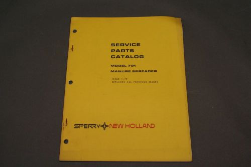 Sperry New Holland 791 Manure Spreader Service Parts Catalog
