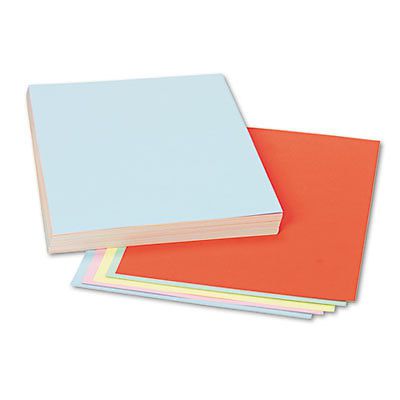 Assorted colors tagboard, 12 x 9, blue/canary/green/orange/pink, 100/pack for sale