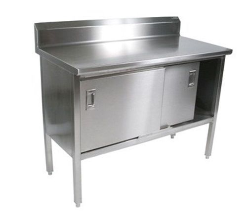 John Boos 160-34 Work Counter - 96&#034; 96&#034;W x 24&#034;D stainless steel cabinet base...