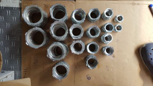 LOT of 255 Steel Lock nuts various sizes 2 1/2&#034; to 3/4&#034; See description