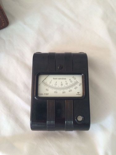 Vintage Gossen Tri Lux Black Foot Candle Lightmeter w/case-Tested/Works