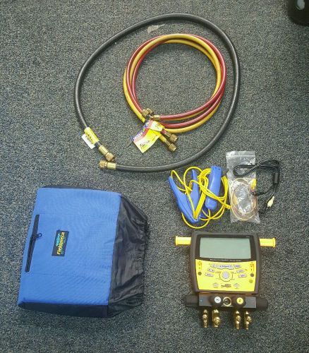 Fieldpiece digital wirless 4 port manifold &amp; vacuum gauge with clamps sman4 for sale