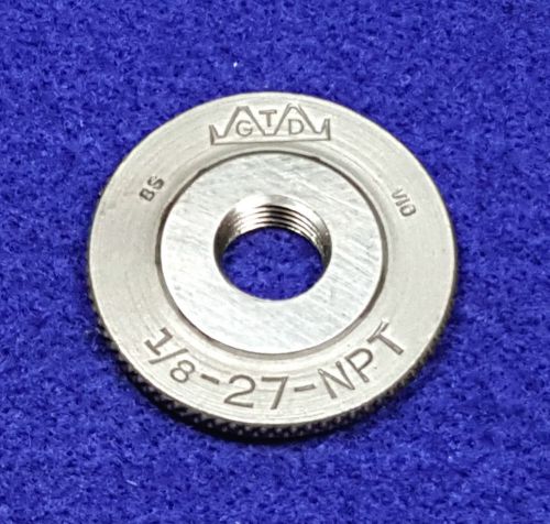 1/8-27 NPT PIPE TAPER THREAD RING GAGE .125 FREE SHIPPING