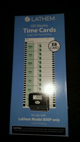 Lathem 100 Weekly Time Cards E8 Cards Model 800P NEW