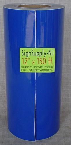 12&#034; x 50yd vivid blue gloss sign vinyl for cutter plotter graphics crafts new for sale