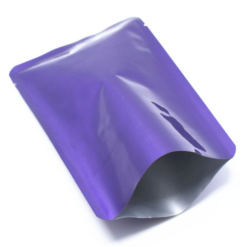 Purple Pure Aluminum Foil Heat Seal Bags Vacuum Pouch Food Grade Packaging Mylar