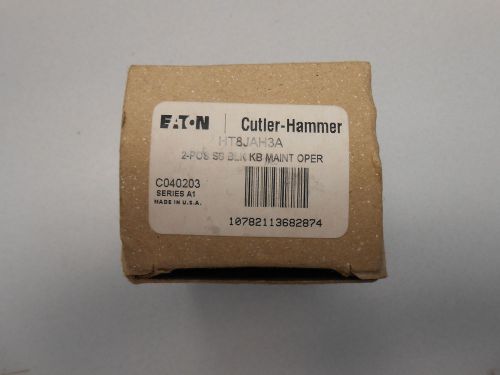 Cutler hammer ht8jah3a 2 pos ss blk knob operator for sale