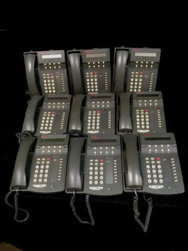 Lot of 9 AVAYA LUCENT DEFINITY 6408D TELEPHONES W/ HANDSET &amp; STAND  PHONES