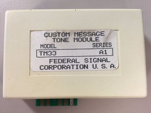 Federal Signal Corporation Custom Message Tone Module TM33