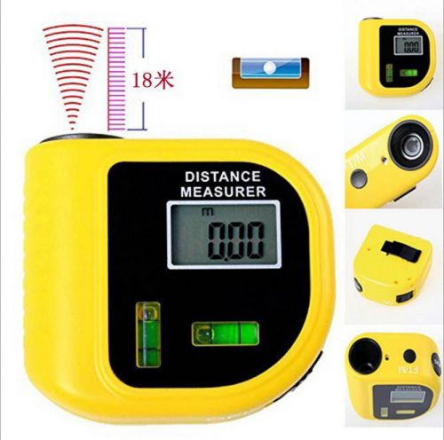 New lcd ultrasonic laser meter range finder tape+ distance measurer range 18m for sale