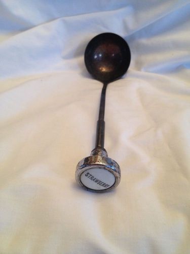 Vintage soda fountain strawberry flavor paddle scoo for sale