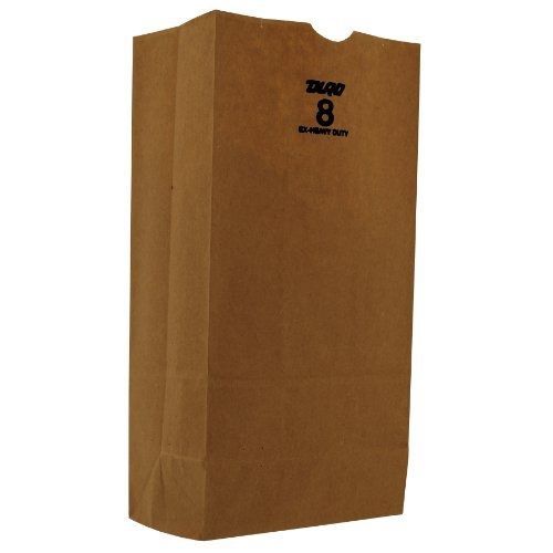 Duro Bulwark Grocery Bag, Heavy Duty Kraft Paper, 8 lb Capacity,