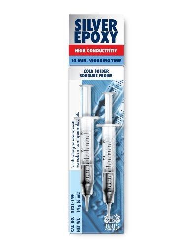 MG Chemicals 8331 Two-Part Silver Conductive Epoxy Adhesive, 14 g (0.49 oz) in